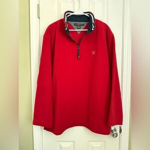 Tommy Hilfiger Red Quarter Zip Sweater